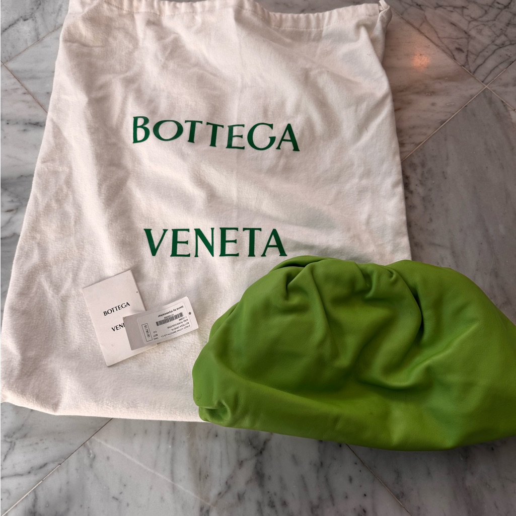 Bottega Veneta Vibrant Green Leather Pouch
